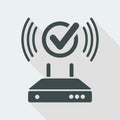 Check modem connection - Flat minimal icon