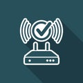 Check modem connection - Flat minimal icon