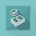 Checking payment icon - Sterling Royalty Free Stock Photo