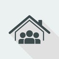 Cohabitation concept - Vector web icon Royalty Free Stock Photo
