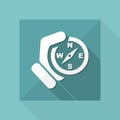 Compass hold icon Royalty Free Stock Photo