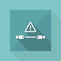 Error cable connection - Vector flat minimal icon Royalty Free Stock Photo