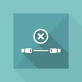 Error usb cable - Vector flat minimal icon Royalty Free Stock Photo