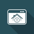 House alert web system - Vector icon of computer application