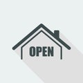 House open - Vector web icon Royalty Free Stock Photo