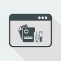 Medical digital page - Vector icon for computer website or application Royalty Free Stock Photo