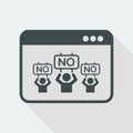Negation crowd - Vector icon for computer website or application