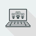 Negation crowd - Vector icon for computer website or application