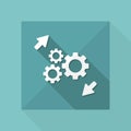 Network icon - Working gears Royalty Free Stock Photo