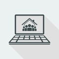 Online housing - Group of people - Vector flat icon