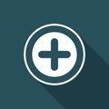 Plus concept flat icon Royalty Free Stock Photo