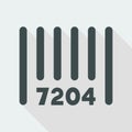 Product identity barcode - Vector web icon Royalty Free Stock Photo