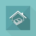 Real estate - Home cost - Vector web icon