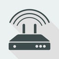 Router - Flat minimal icon Royalty Free Stock Photo