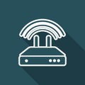 Router - Flat minimal icon Royalty Free Stock Photo