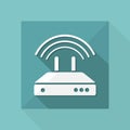 Router - Flat minimal icon Royalty Free Stock Photo