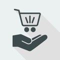 Shop cart - Minimal modern icon Royalty Free Stock Photo