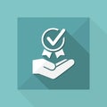 Top quality certification - Vector web icon Royalty Free Stock Photo
