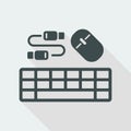 USB mouse and keyboard - Vector flat minimal icon