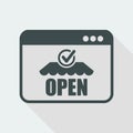 Web store open - Vector flat icon Royalty Free Stock Photo