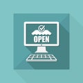 Web store open - Vector flat icon Royalty Free Stock Photo