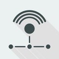 Wi-fi network - Flat minimal icon Royalty Free Stock Photo