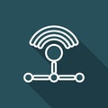 Wi-fi network - Flat minimal icon Royalty Free Stock Photo
