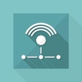 Wi-fi network - Flat minimal icon Royalty Free Stock Photo