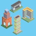 Flat Isometric Apartment Building Design Royalty Free Stock Photo
