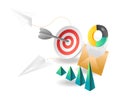 Flat isometric concept illustration. Target email marketing strategy Royalty Free Stock Photo