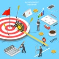 Achievement evaluation flat isometric vector. Royalty Free Stock Photo