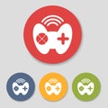 Flat joystick icons set Royalty Free Stock Photo