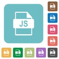 Flat JS file format icons