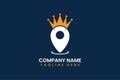 Flat king point logo template vector design illustration