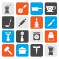 Flat Kitchen and household tools icons