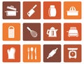 Flat Kitchen and household Utensil Icons