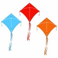 flat Kite clipart with fully editable eps file