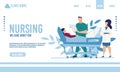 Flat Landing Page Advertising Nursing Service