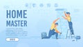 Flat Landing Page for Home Master Online Service