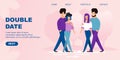 Flat Landing Page Offers Double Date Organization