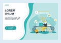 Flat Landing Page Promoting Efficient Management