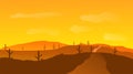 A Flat Landscape Dessert In Afternoon Art Royalty Free Stock Photo