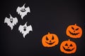 Flat lay of accessory decoration Happy Halloween festival background concept Royalty Free Stock Photo