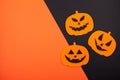 Flat lay of accessory decoration Happy Halloween festival background concept Royalty Free Stock Photo