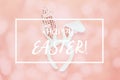 Flat lay aerial image of accessories costume Happy Easter holiday background Royalty Free Stock Photo
