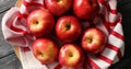 Bright shiny red apples from above Royalty Free Stock Photo