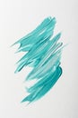 flat lay blue paint brush strokes surface. High quality photo Royalty Free Stock Photo
