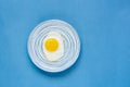 Fried egg in plate Royalty Free Stock Photo