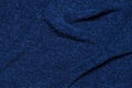 close up of blue  towel texture Royalty Free Stock Photo