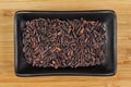 Flat Lay close up of delicious bowl of Black Rice